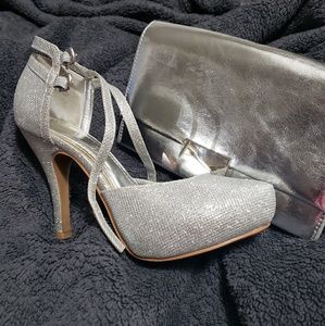 Heels and clutch